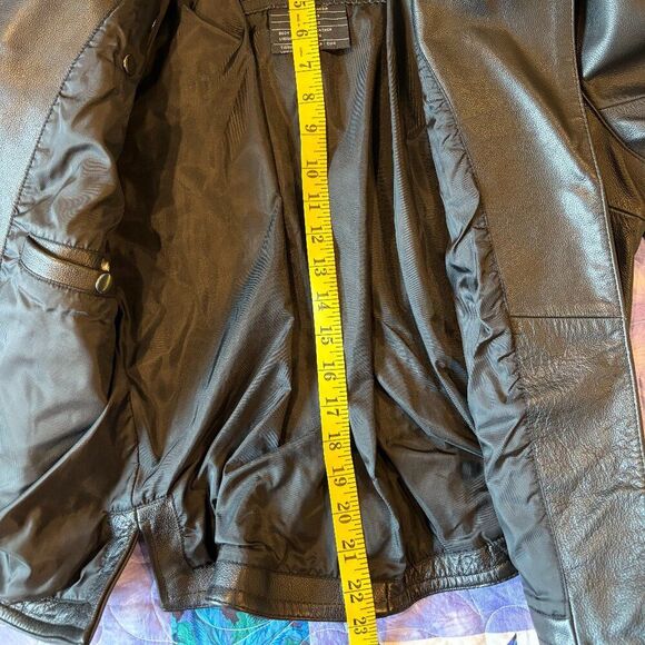 Harley Davidson Leather Jacket Women S Black Zipper Fringe Grunge Moto Mint - Picture 16 of 16